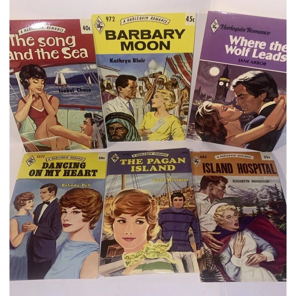 Harlequin Notables Vintage Postcard Tin